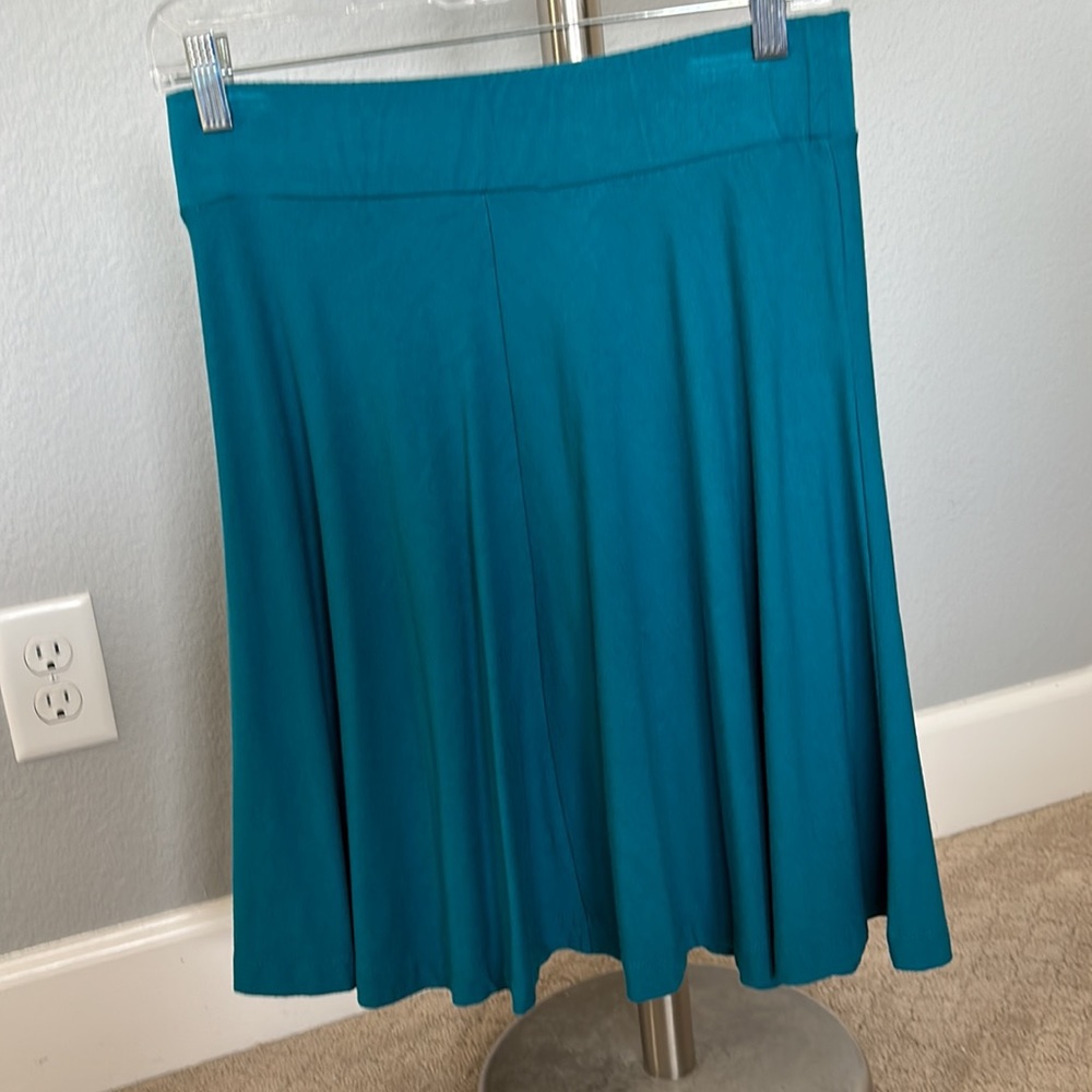 Loft Teal circle cut skirt-size small
